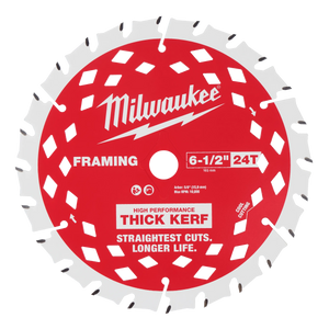 Milwaukee 6-1/2" 24T Thick Kerf Framing Circular Saw Blade (48-40-0620)