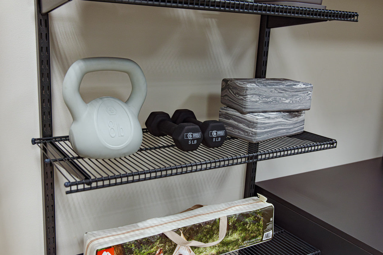 freedomRail EDGE Ventilated Shelves - Granite Gray