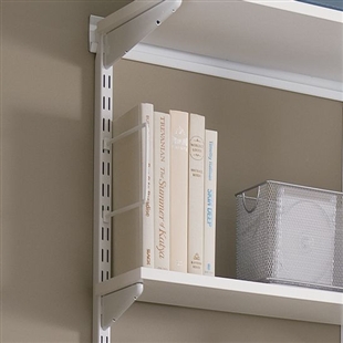 Rubbermaid 18.5 in. White Twin Track Bracket for Wood Shelving