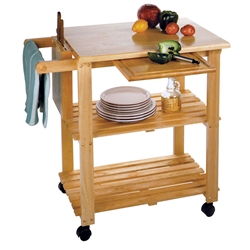 Kitchen Cart With Cutting Board Winsome Wood   89933 2T 