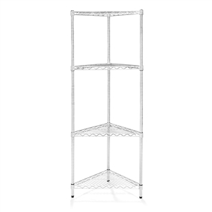 18"d Triangle Corner Shelving with 4 Shelves