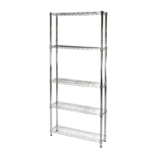 8"d x 24"w Wire Shelving Unit with 5 Shelves