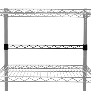 Black Wire Shelving Hanger Rails for Width