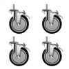 5" Polyurethane Threaded Casters - 4pk