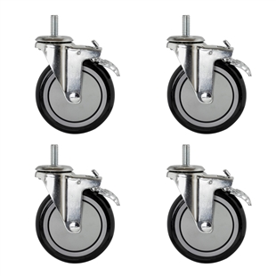 5" Polyurethane Threaded Casters 4pk