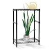 Black 2-Tier Plant Stand