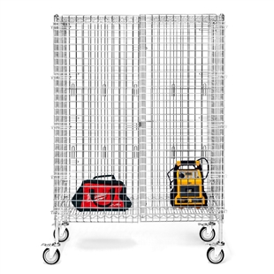 18"d Chrome Wire Security Carts