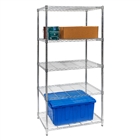 Standard Duty 18"d x 36"w x 72"h 5-Tier Chrome Wire Shelving