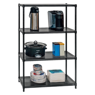 Standard Duty 14"d x 36"w x 54"h 4-Tier Perforated Metal Shelving