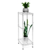 Chrome 2-Tier Plant Stand