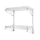 14"d Wall Mounted Wire Shelving with 2 Shelves