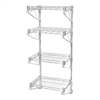 14"d Wall Mounted Wire Shelving with 4 Shelves