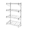 14"d 4 Shelf Chrome Wire Wall Mounted Wine Shelving Kit