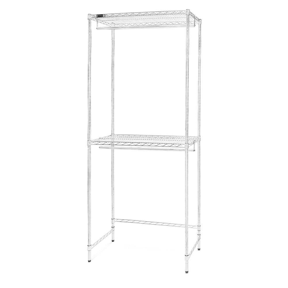 Double Hang Closet Wire Shelving System - 18d x 84h