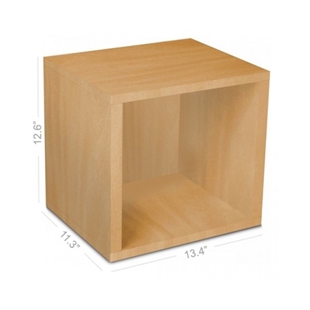 Way Basics Eco Stackable Connect Storage Cube with Door, Natural